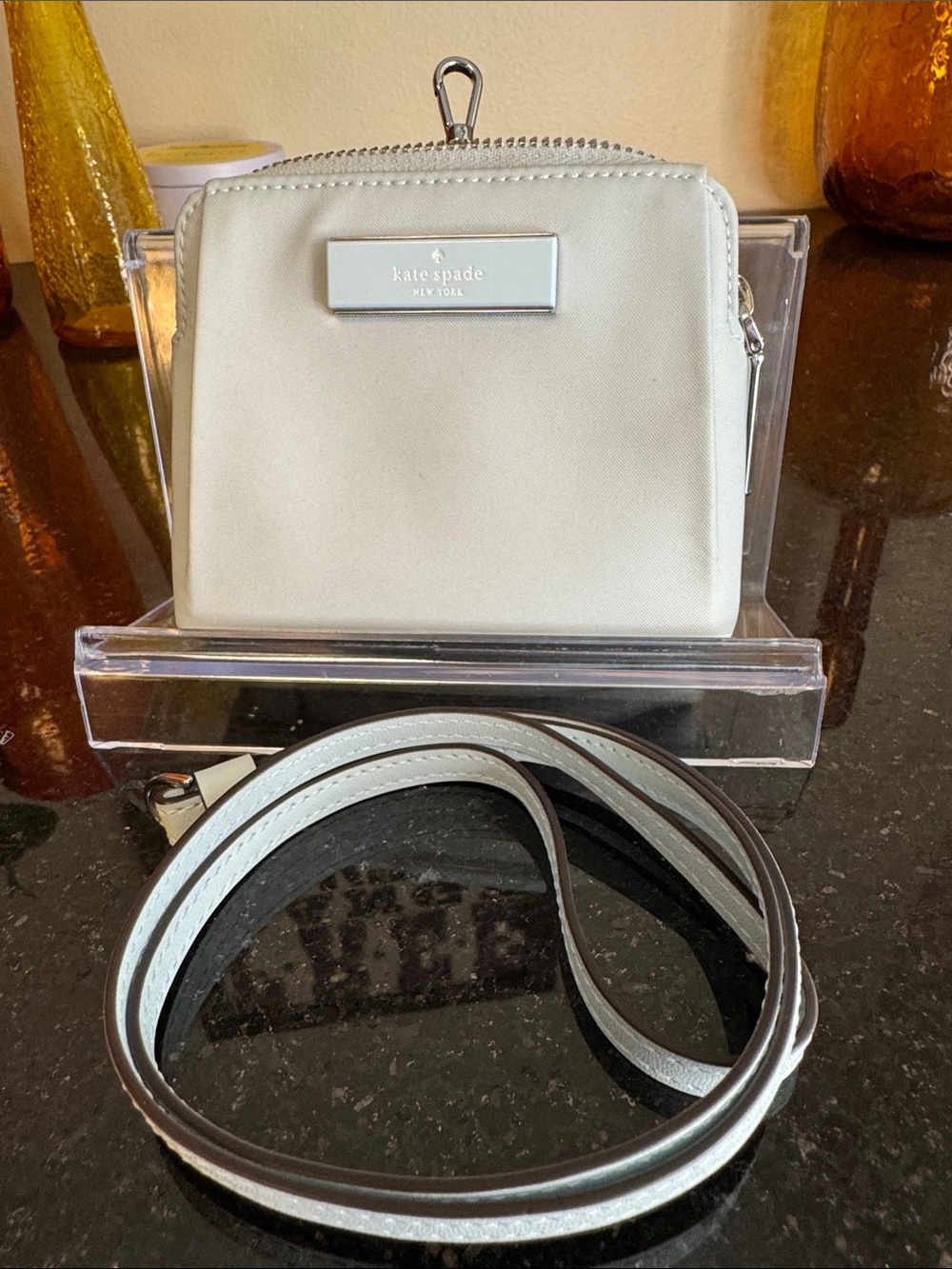 kate spade Light Blue Crossbody Wallet with Removable Strap